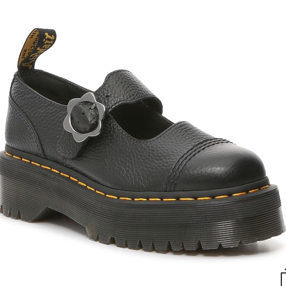 Dr Martens Addina Flower Buckle Platform Mary Jane’s.   NIB.  Size 7.